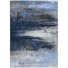 Machine Washable Indoor/Outdoor Chantille ACN2016 Navy 2'6" x 3'10" Rug