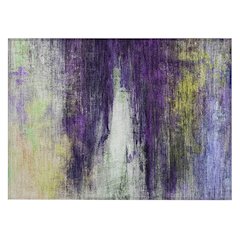 Machine Washable Indoor/Outdoor Chantille ACN2016 Purple 1'8" x 2'6" Rug