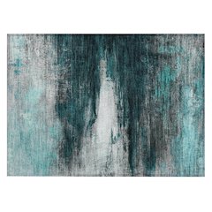 Machine Washable Indoor/Outdoor Chantille ACN2016 Teal 1'8" x 2'6" Rug