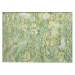 Machine Washable Indoor/Outdoor Chantille ACN2017 Green 1'8" x 2'6" Rug