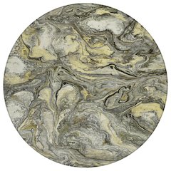 Machine Washable Indoor/Outdoor Chantille ACN2017 Pewter 8' x 8' Round Rug