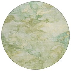 Machine Washable Indoor/Outdoor Chantille ACN2018 Aloe 8' x 8' Round Rug