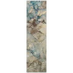 Machine Washable Indoor/Outdoor Chantille ACN2018 Brown 2'3" x 7'6" Runner Rug