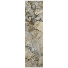 Machine Washable Indoor/Outdoor Chantille ACN2018 Pewter 2'3" x 7'6" Runner Rug