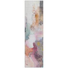 Machine Washable Indoor/Outdoor Chantille ACN2019 Blush 2'3" x 7'6" Runner Rug