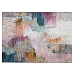 Machine Washable Indoor/Outdoor Chantille ACN2019 Blush 1'8" x 2'6" Rug