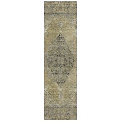 Machine Washable Indoor/Outdoor Chantille ACN2021 Khaki 2'3" x 7'6" Runner Rug