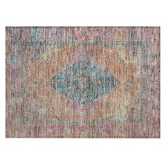 Machine Washable Indoor/Outdoor Chantille ACN2021 Orange 1'8" x 2'6" Rug
