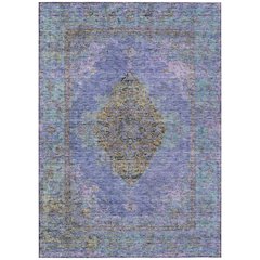Machine Washable Indoor/Outdoor Chantille ACN2021 Purple 2'6" x 3'10" Rug