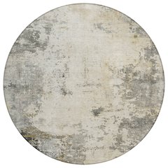 Machine Washable Indoor/Outdoor Chantille ACN2022 Pewter 8' x 8' Round Rug