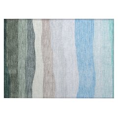Machine Washable Indoor/Outdoor Chantille ACN2023 Green 1'8" x 2'6" Rug