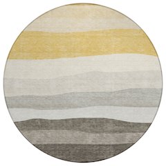 Machine Washable Indoor/Outdoor Chantille ACN2023 Pewter 8' x 8' Round Rug