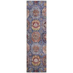 Machine Washable Indoor/Outdoor Chantille ACN2024 Denim 2'3" x 7'6" Runner Rug