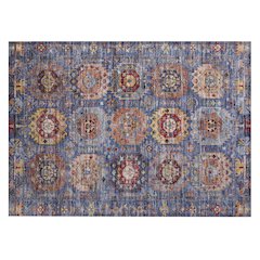 Machine Washable Indoor/Outdoor Chantille ACN2024 Denim 1'8" x 2'6" Rug
