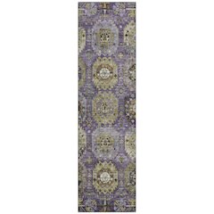 Machine Washable Indoor/Outdoor Chantille ACN2024 Eggplant 2'3"x7'6" Runner Rug