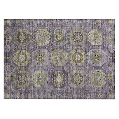 Machine Washable Indoor/Outdoor Chantille ACN2024 Eggplant 1'8" x 2'6" Rug