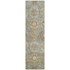 Machine Washable Indoor/Outdoor Chantille ACN2024 Sage 2'3" x 7'6" Runner Rug