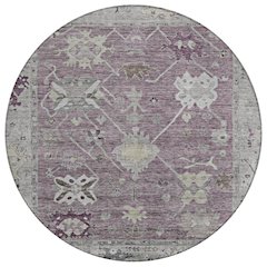 Machine Washable Indoor/Outdoor Chantille ACN2025 Merlot 8' x 8' Round Rug