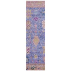 Machine Washable Indoor/Outdoor Chantille ACN2025 Purple 2'3" x 7'6" Runner Rug