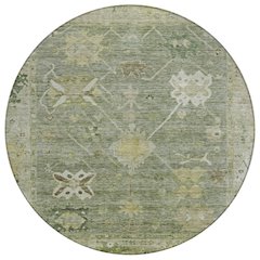 Machine Washable Indoor/Outdoor Chantille ACN2025 Sage 8' x 8' Round Rug