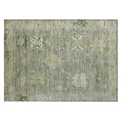 Machine Washable Indoor/Outdoor Chantille ACN2025 Sage 1'8" x 2'6" Rug