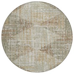 Machine Washable Indoor/Outdoor Chantille ACN2026 Aloe 8' x 8' Round Rug