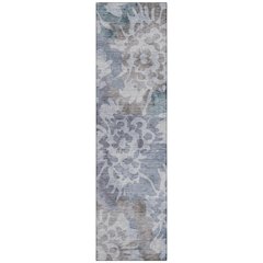 Machine Washable Indoor/Outdoor Chantille ACN2028 Blue 2'3" x 7'6" Runner Rug