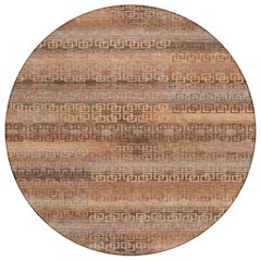 Machine Washable Indoor/Outdoor Chantille ACN2029 Copper 8' x 8' Round Rug