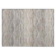 Machine Washable Indoor/Outdoor Chantille ACN2030 Beige 1'8" x 2'6" Rug