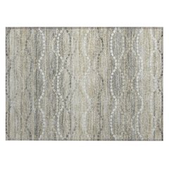 Machine Washable Indoor/Outdoor Chantille ACN2030 Pewter 1'8" x 2'6" Rug