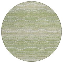 Machine Washable Indoor/Outdoor Chantille ACN2030 Sage 8' x 8' Round Rug