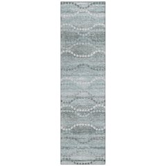 Machine Washable Indoor/Outdoor Chantille ACN2030 Teal 2'3" x 7'6" Runner Rug