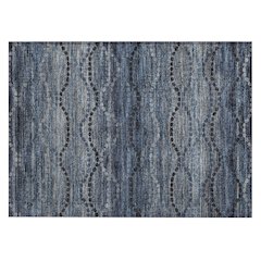 Machine Washable Indoor/Outdoor Chantille ACN2031 Navy 1'8" x 2'6" Rug