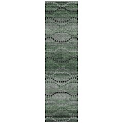 Machine Washable Indoor/Outdoor Chantille ACN2031 Olive 2'3" x 7'6" Runner Rug