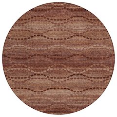 Machine Washable Indoor/Outdoor Chantille ACN2031 Paprika 8' x 8' Round Rug
