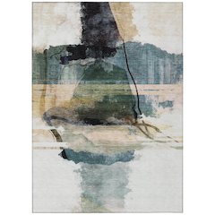 Machine Washable Indoor/Outdoor Chantille ACN2033 Green 2'6" x 3'10" Rug
