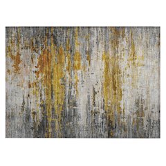 Machine Washable Indoor/Outdoor Chantille ACN2034 Copper 1'8" x 2'6" Rug