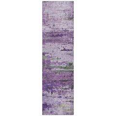 Machine Washable Indoor/Outdoor Chantille ACN2035 Purple 2'3" x 7'6" Runner Rug