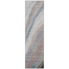 Machine Washable Indoor/Outdoor Chantille ACN2036 Brown 2'3" x 7'6" Runner Rug