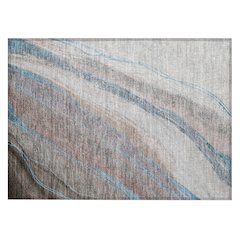 Machine Washable Indoor/Outdoor Chantille ACN2036 Brown 1'8" x 2'6" Rug