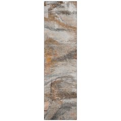 Machine Washable Indoor/Outdoor Chantille ACN2039 Brown 2'3" x 7'6" Runner Rug