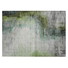 Machine Washable Indoor/Outdoor Chantille ACN2041 Green 1'8" x 2'6" Rug