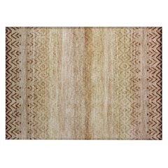 Machine Washable Indoor/Outdoor Chantille ACN2042 Beige 1'8" x 2'6" Rug