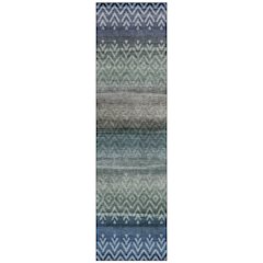 Machine Washable Indoor/Outdoor Chantille ACN2042 Blue 2'3" x 7'6" Runner Rug