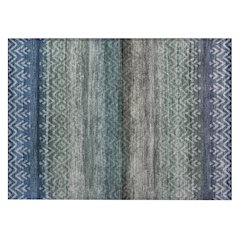 Machine Washable Indoor/Outdoor Chantille ACN2042 Blue 1'8" x 2'6" Rug