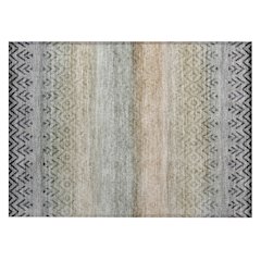 Machine Washable Indoor/Outdoor Chantille ACN2042 Gray 1'8" x 2'6" Rug