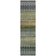 Machine Washable Indoor/Outdoor Chantille ACN2042 Green 2'3" x 7'6" Runner Rug