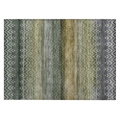 Machine Washable Indoor/Outdoor Chantille ACN2042 Green 1'8" x 2'6" Rug