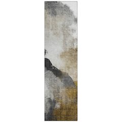 Machine Washable Indoor/Outdoor Chantille ACN2043 Brown 2'3" x 7'6" Runner Rug