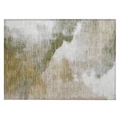 Machine Washable Indoor/Outdoor Chantille ACN2043 Green 1'8" x 2'6" Rug